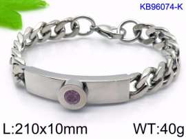 Stainless Steel Stone Bracelet