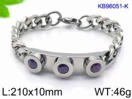 Stainless Steel Stone Bracelet