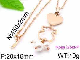 SS Rose Gold-Plating Necklace