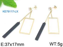 Stainless Steel Black-plating Earring