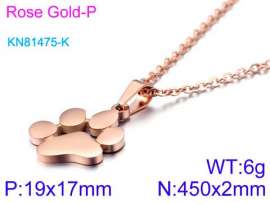 SS Rose Gold-Plating Necklace