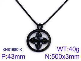 Stainless Steel Black-plating Necklace