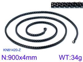 Stainless Steel Black-plating Necklace