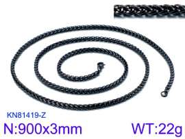 Stainless Steel Black-plating Necklace