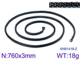 Stainless Steel Black-plating Necklace