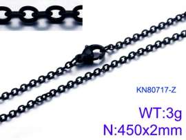 Stainless Steel Black-plating Necklace