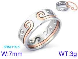 Stainless Steel Rose Gold-plating Ring