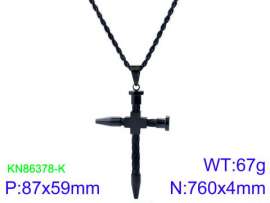 Stainless Steel Black-plating Necklace