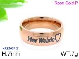 Stainless Steel Rose Gold-plating Ring