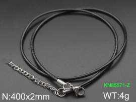 Stainless Steel Clasp with Fabric Cord