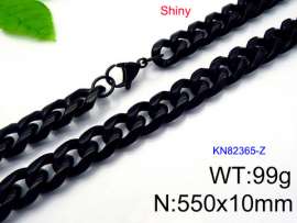 Stainless Steel Black-plating Necklace