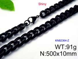 Stainless Steel Black-plating Necklace