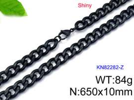 Stainless Steel Black-plating Necklace