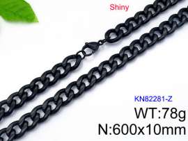 Stainless Steel Black-plating Necklace