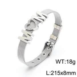 Stainless Steel Stone Bracelet