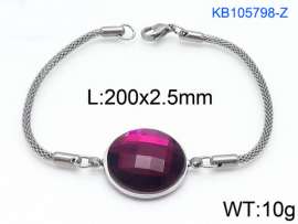 Stainless Steel Stone Bracelet