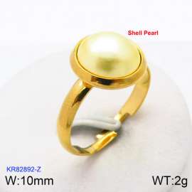 SS Shell Pearl Rings