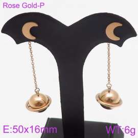 SS Rose Gold-Plating Earring