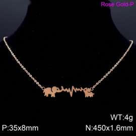 SS Rose Gold-Plating Necklace