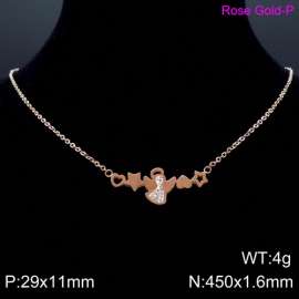 SS Rose Gold-Plating Necklace