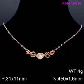 SS Rose Gold-Plating Necklace