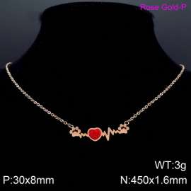 SS Rose Gold-Plating Necklace