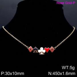 SS Rose Gold-Plating Necklace