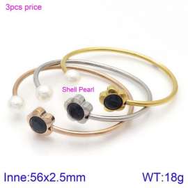 Stainless Steel Stone Bangle