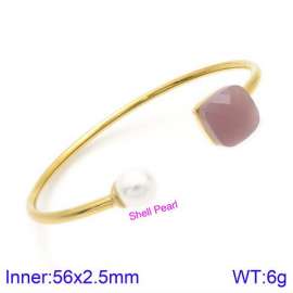 Stainless Steel Stone Bangle