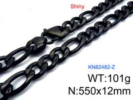 Stainless Steel Black-plating Necklace