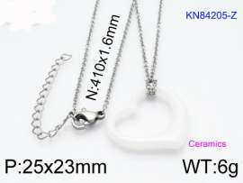 Stainless steel with Ceramic Necklace