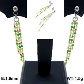 Stainless Steel Stone&Crystal Earring