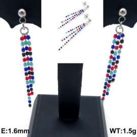 Stainless Steel Stone&Crystal Earring