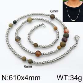 Stainless Steel Stone Necklace