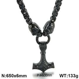 Stainless Steel Black-plating Necklace