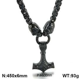 Stainless Steel Black-plating Necklace