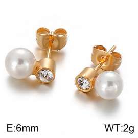SS Shell Pearl Earrings