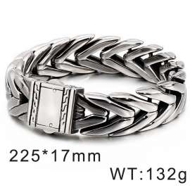 Punk High Polished Arrow Shaped Bracelet Men