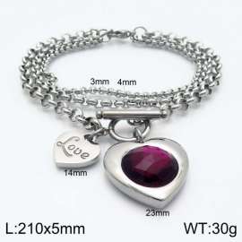 Stainless Steel Stone Bracelet