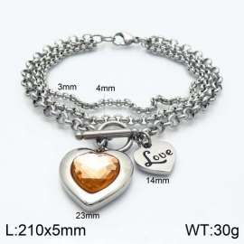 Stainless Steel Stone Bracelet