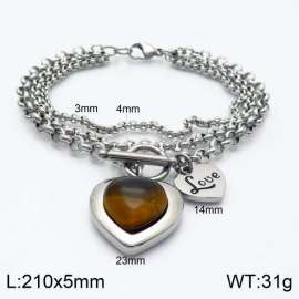 Stainless Steel Stone Bracelet