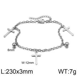 Simple Elegant Chain Bracelet Small Anklet Women Girls Steel Color