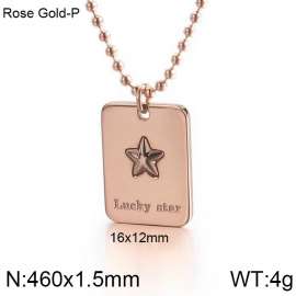 SS Rose Gold-Plating Necklace