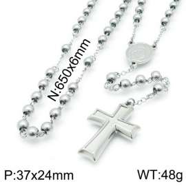 Stainless Steel Rosary Necklace