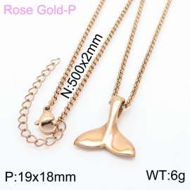 SS Rose Gold-Plating Necklace
