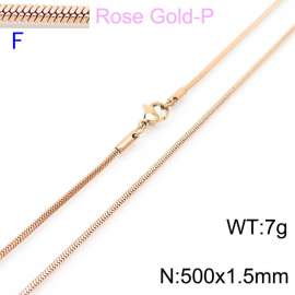 SS Rose Gold-Plating Necklace