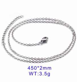 Stainless Steel O-Shape Round Necklace Small Chain