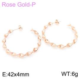 SS Rose Gold-Plating Earring