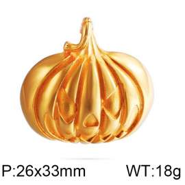 Stainless Steel Gold-plating halloween pumpkin Pendan