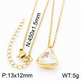Gold-Plating Triangle Women Pendant Necklace Silver Color